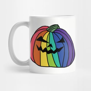 Big Rainbow Halloween Horror Pumpkin Mug